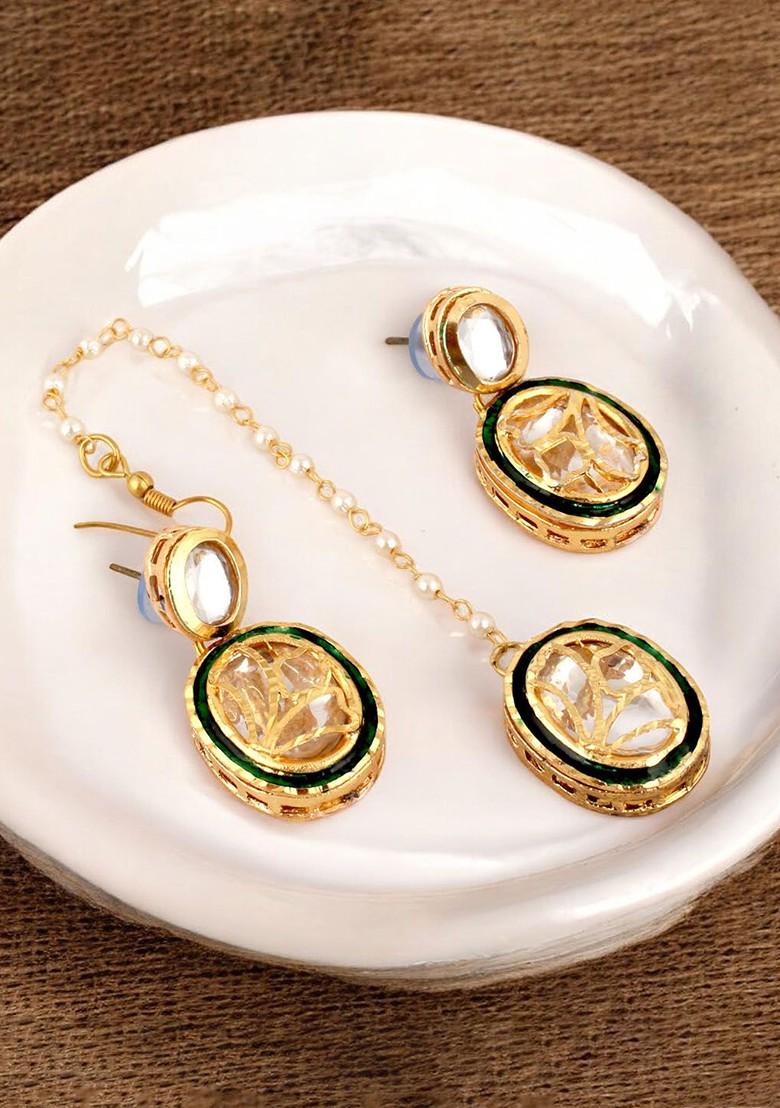 Gold Kundan Gold Plated Necklace Set