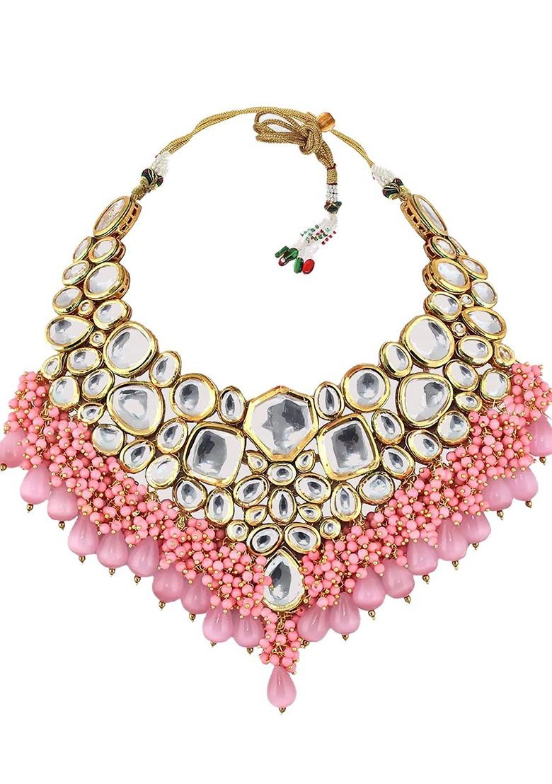 Gold Kundan Gold Plated Necklace Set