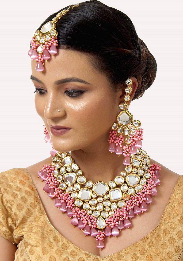 Gold Kundan Gold Plated Necklace Set