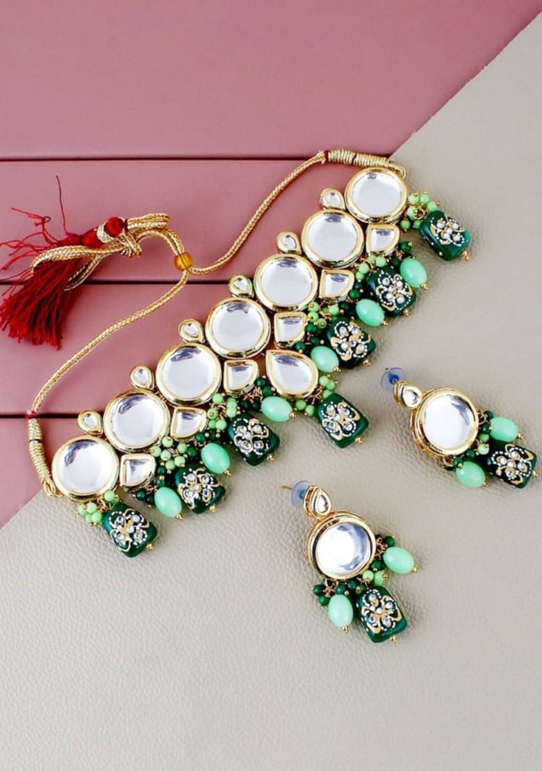 Gold Kundan Gold Plated Necklace Set
