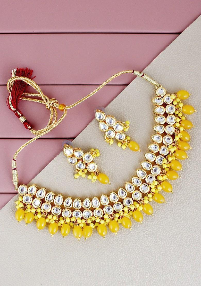 Gold Kundan Gold Plated Necklace Set
