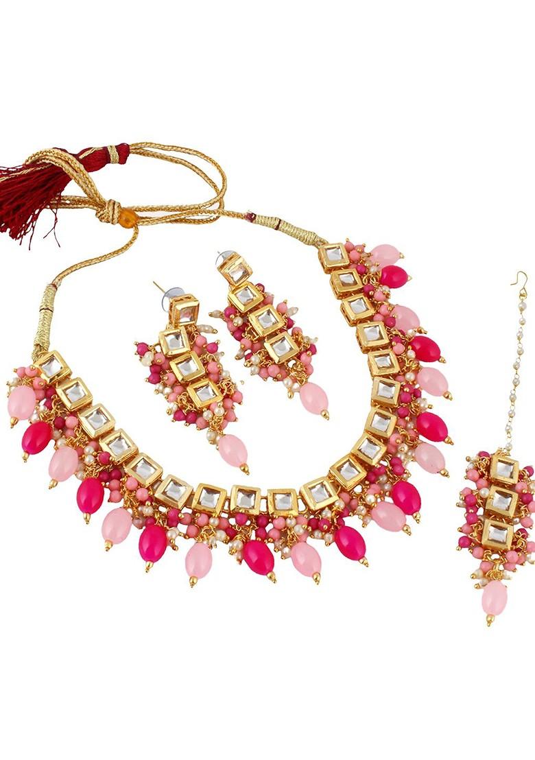 Gold Kundan Gold Plated Necklace Set