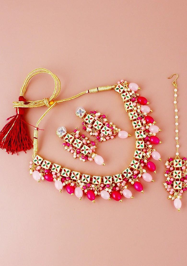 Gold Kundan Gold Plated Necklace Set