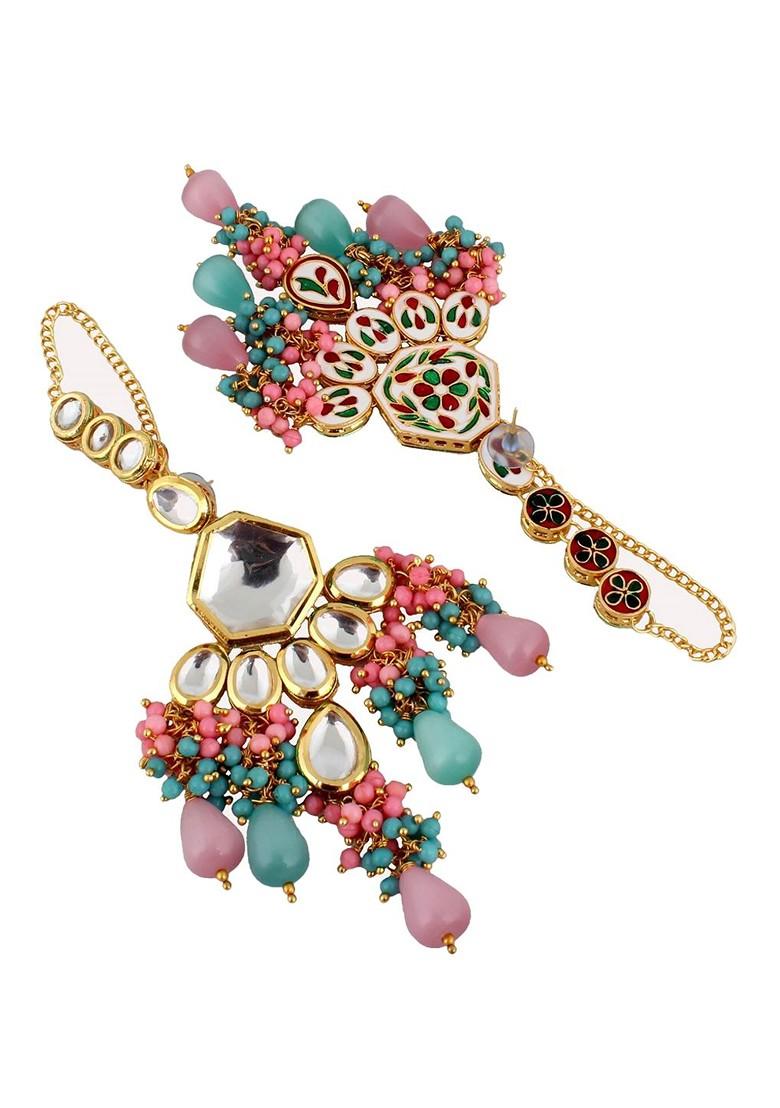 White Kundan Gold Plated Necklace Set