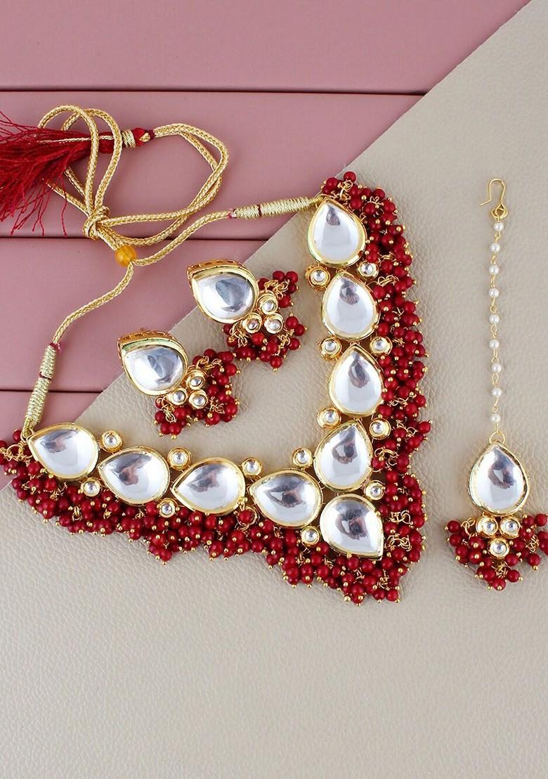 Gold Kundan Gold Plated Necklace Set