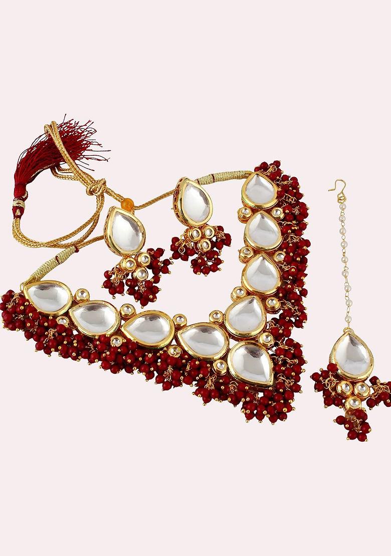 Gold Kundan Gold Plated Necklace Set
