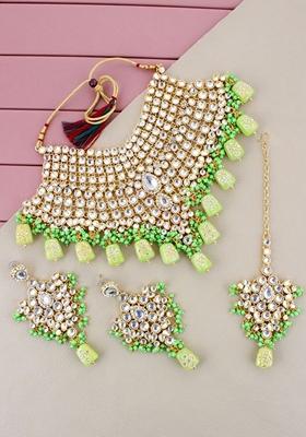 Gold Kundan Gold Plated Necklace Set