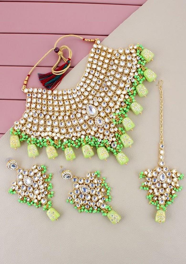 Gold Kundan Gold Plated Necklace Set