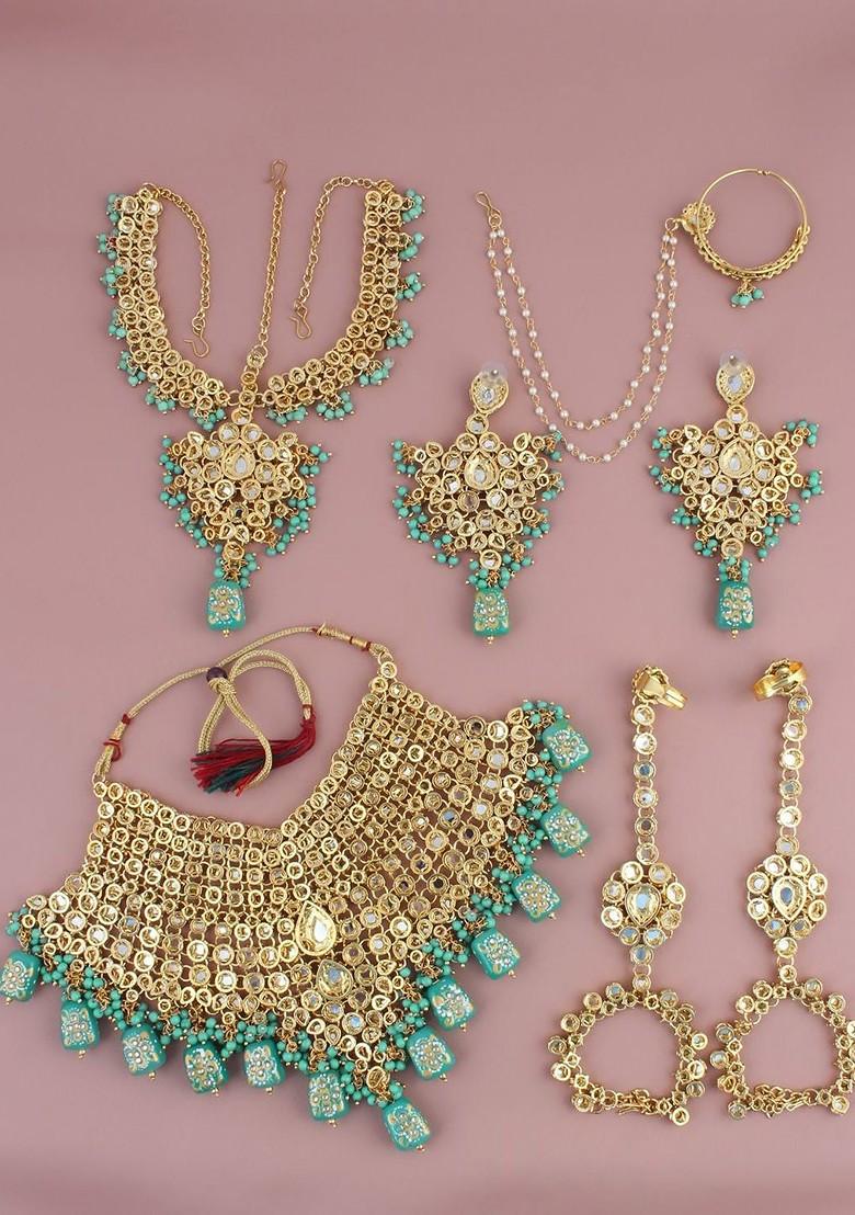 Gold Kundan Gold Plated Necklace Set