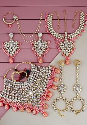 Gold Kundan Gold Plated Necklace Set