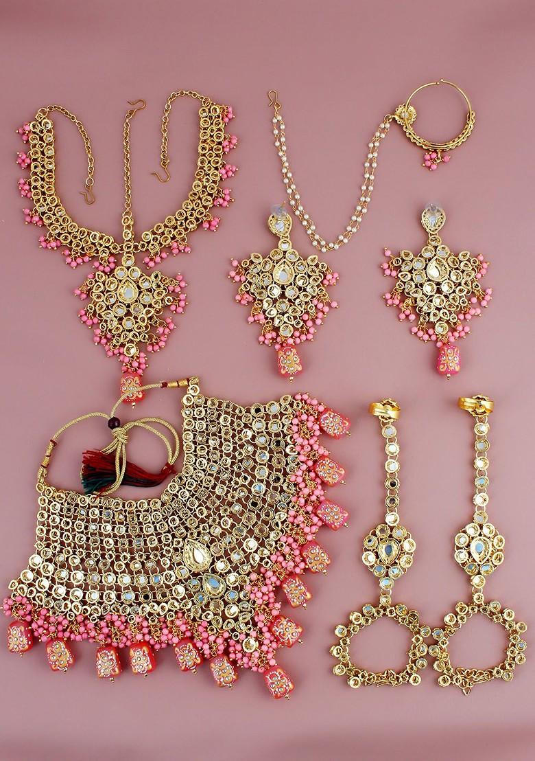 Gold Kundan Gold Plated Necklace Set