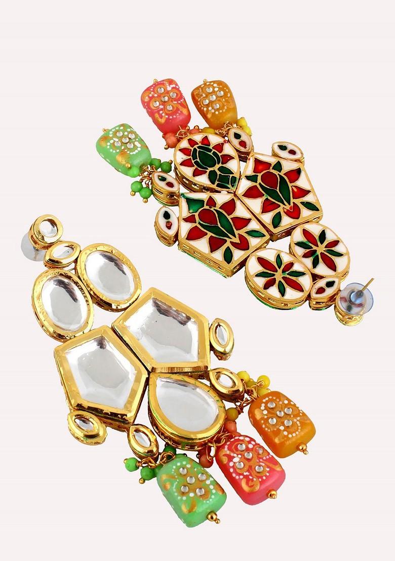 Gold Kundan Gold Plated Necklace Set