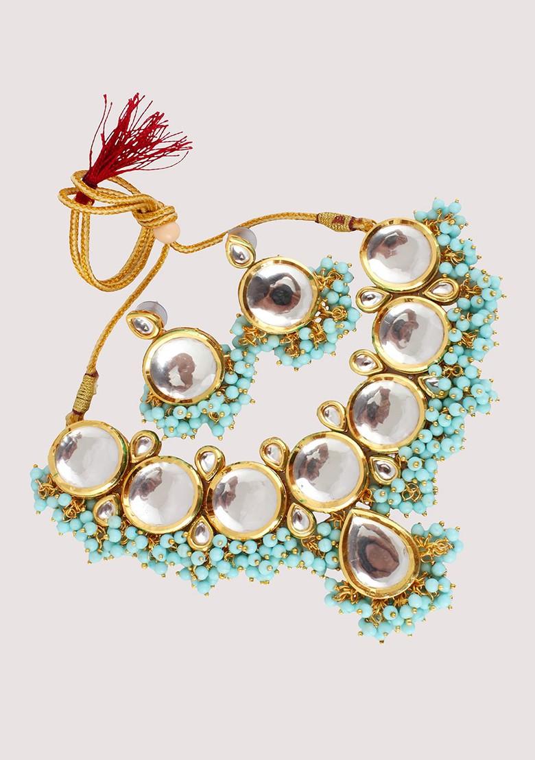 Gold Kundan Gold Plated Necklace Set