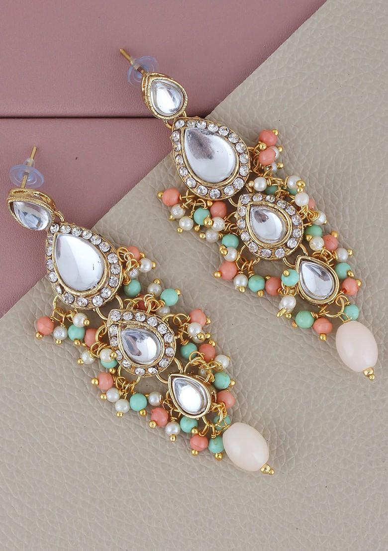 Gold Studs Gold Plated Necklace Set