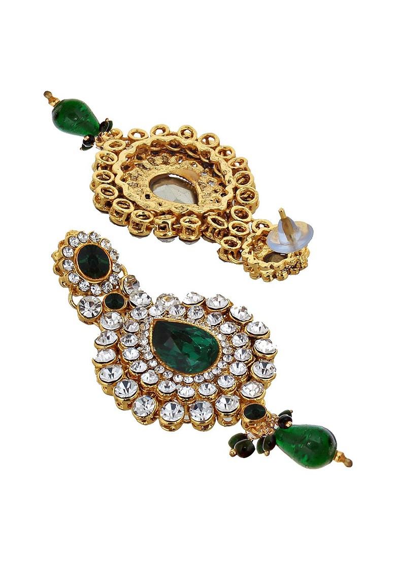 Green Kundan Gold Plated Necklace Set