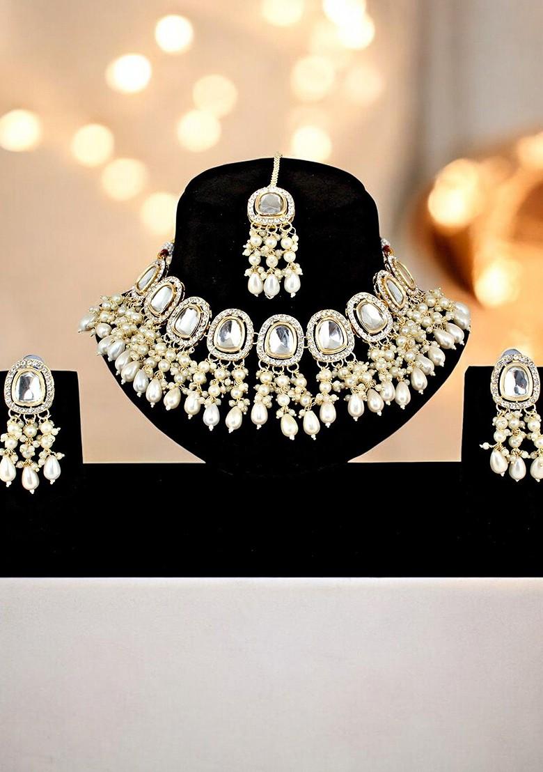 Gold Kundan Gold Plated Necklace Set