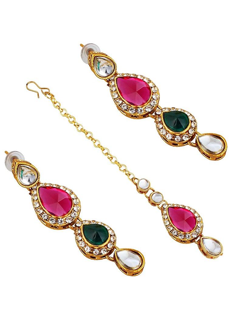 Gold Kundan Gold Plated Necklace Set
