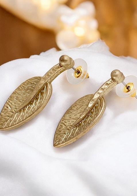 Gold Leaf Gold Plated Necklace Set