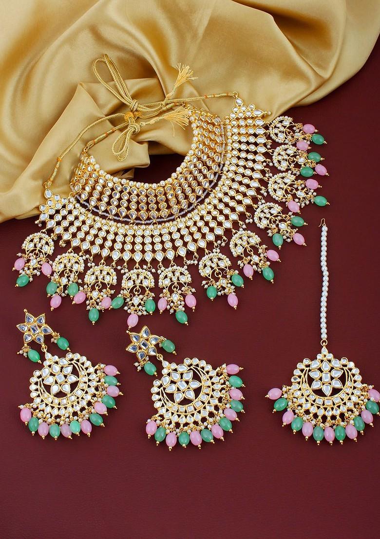 Gold Kundan Gold Plated Necklace Set