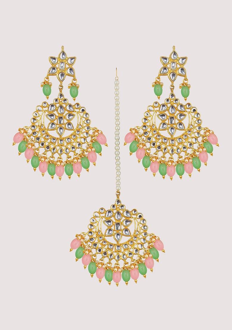 Gold Kundan Gold Plated Necklace Set