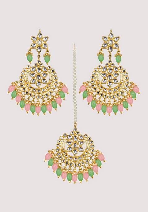 Gold Kundan Gold Plated Necklace Set