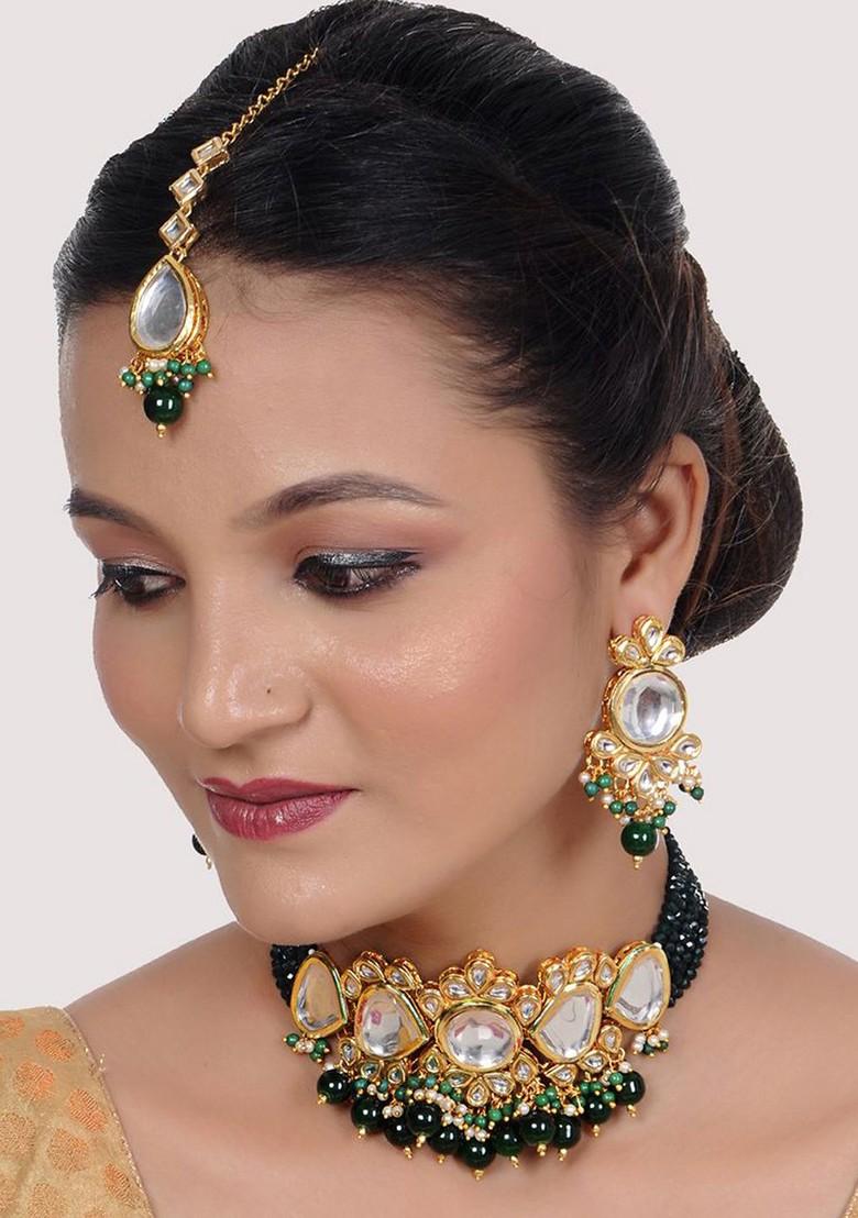 Gold Kundan Gold Plated Necklace Set