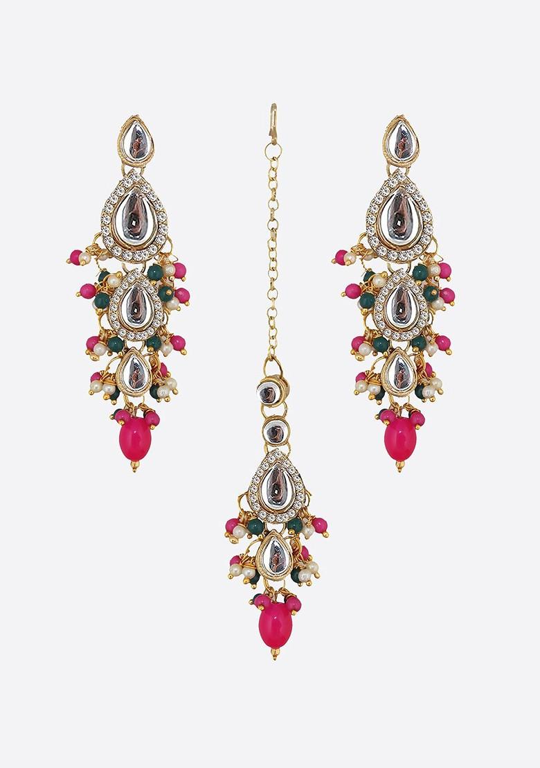Gold Kundan Gold Plated Necklace Set