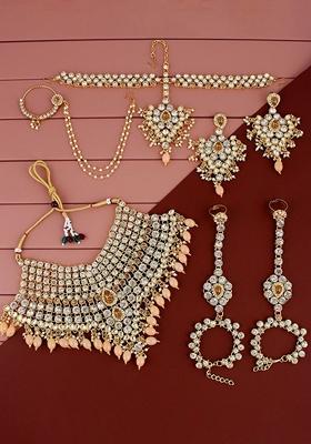 Gold Studs Gold Plated Necklace Set