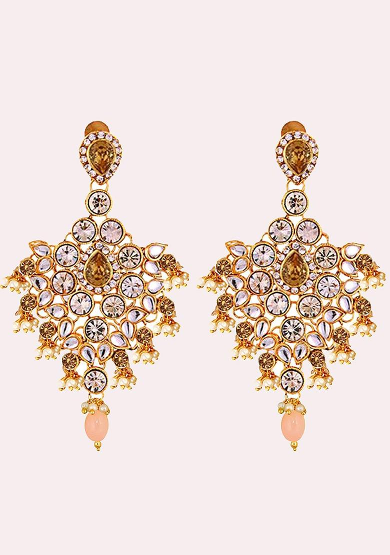 Gold Studs Gold Plated Necklace Set