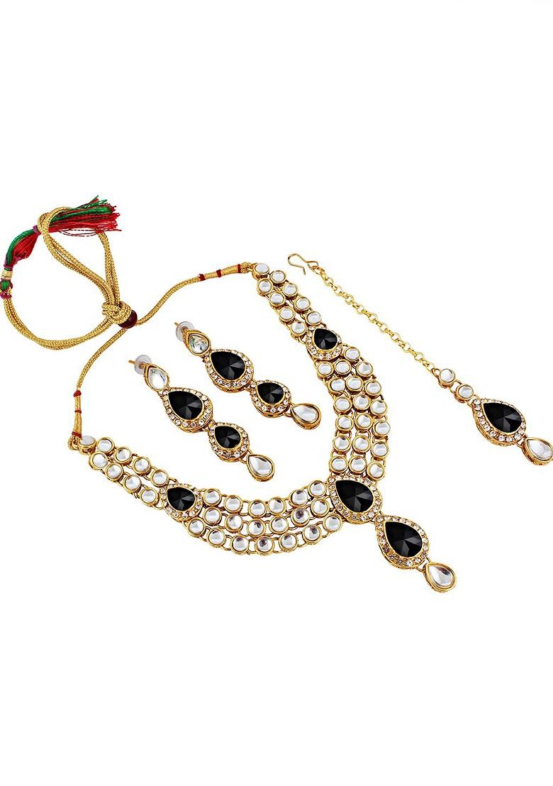 Gold Kundan Gold Plated Necklace Set