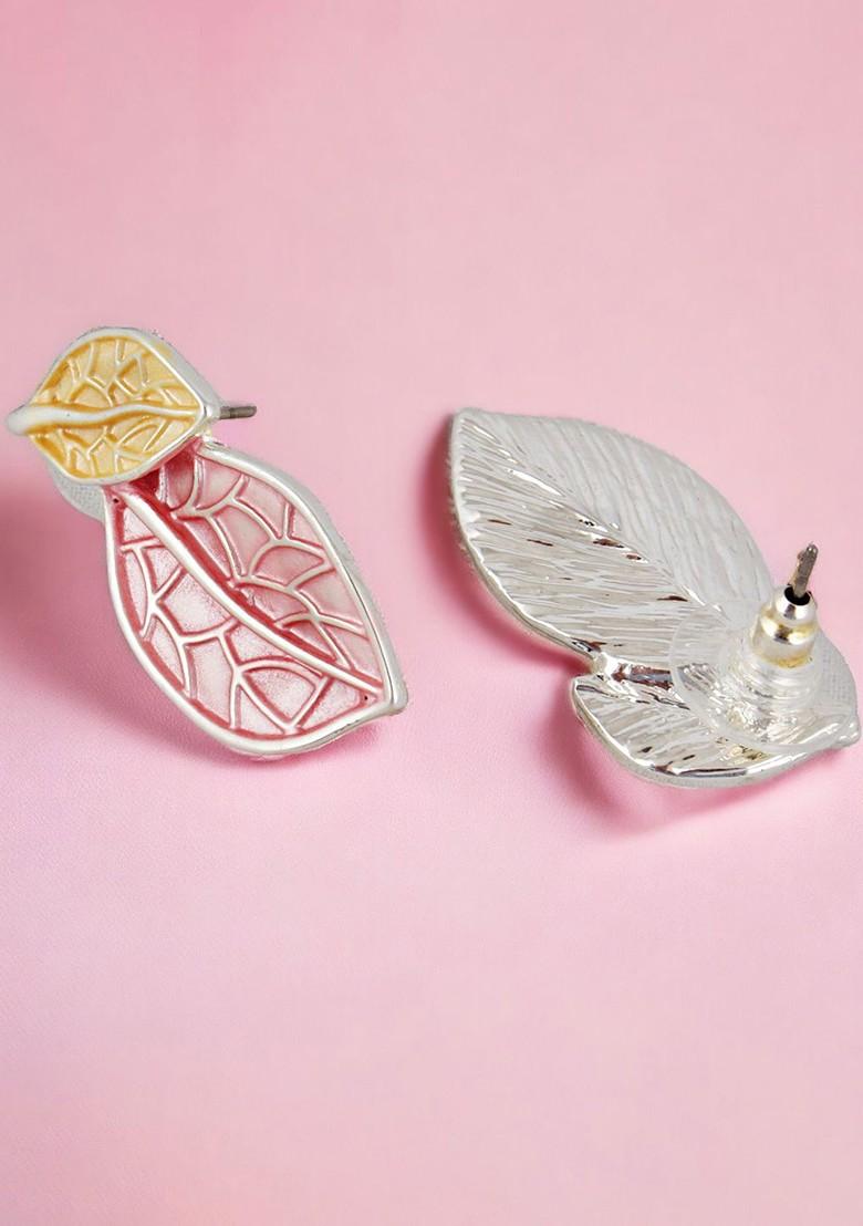 Silver Studs Silver Plated Necklace Set