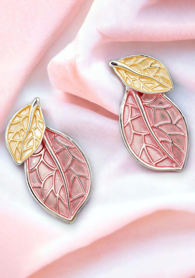 Silver Studs Silver Plated Necklace Set