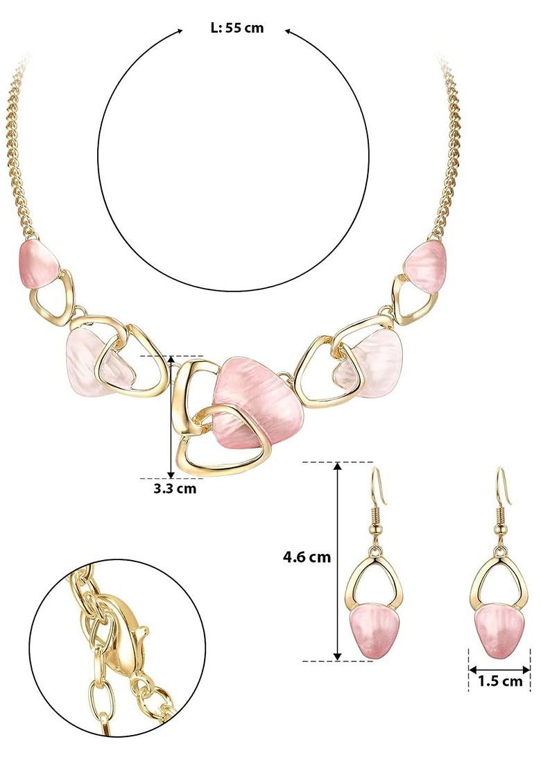 Gold Studs Gold Plated Necklace Set