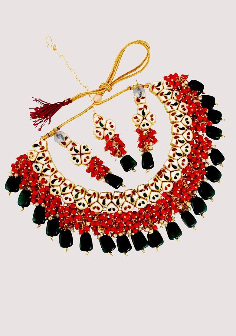 Gold Kundan Gold Plated Necklace Set