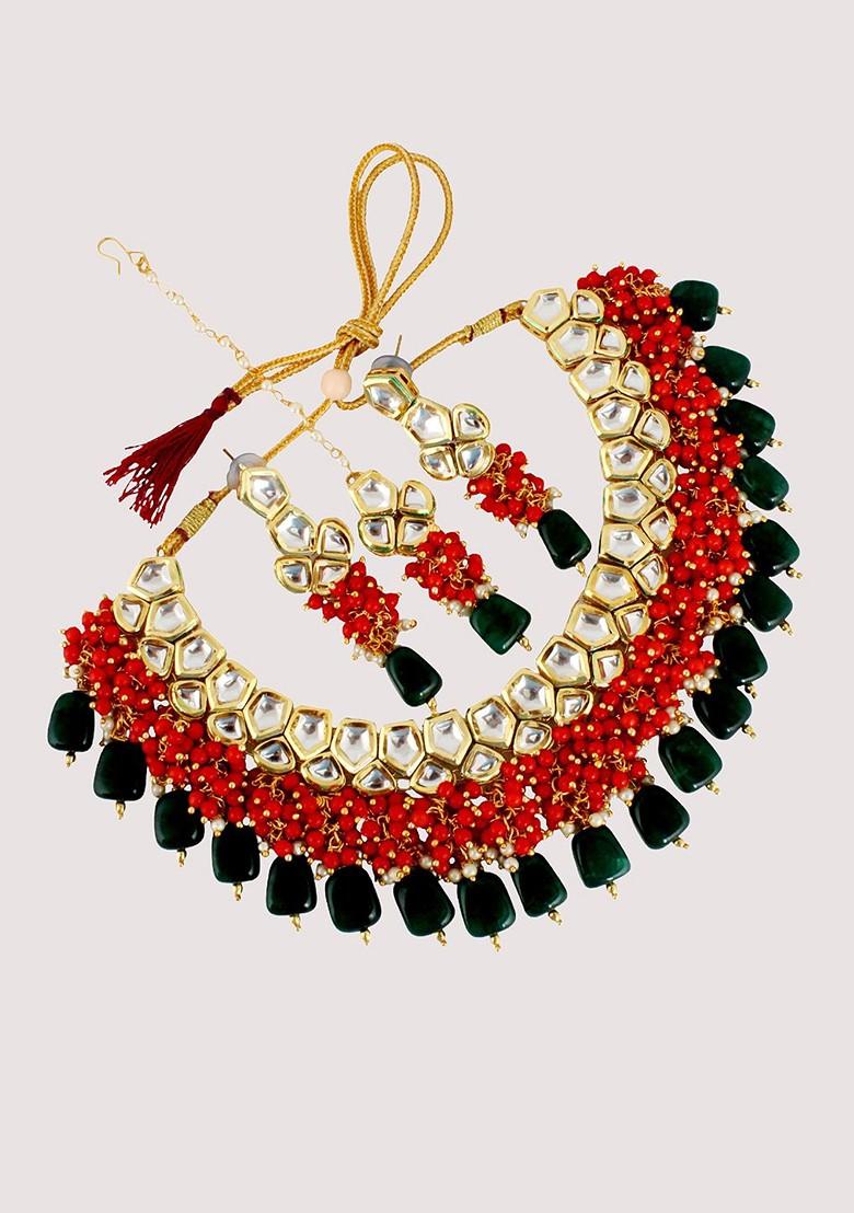 Gold Kundan Gold Plated Necklace Set