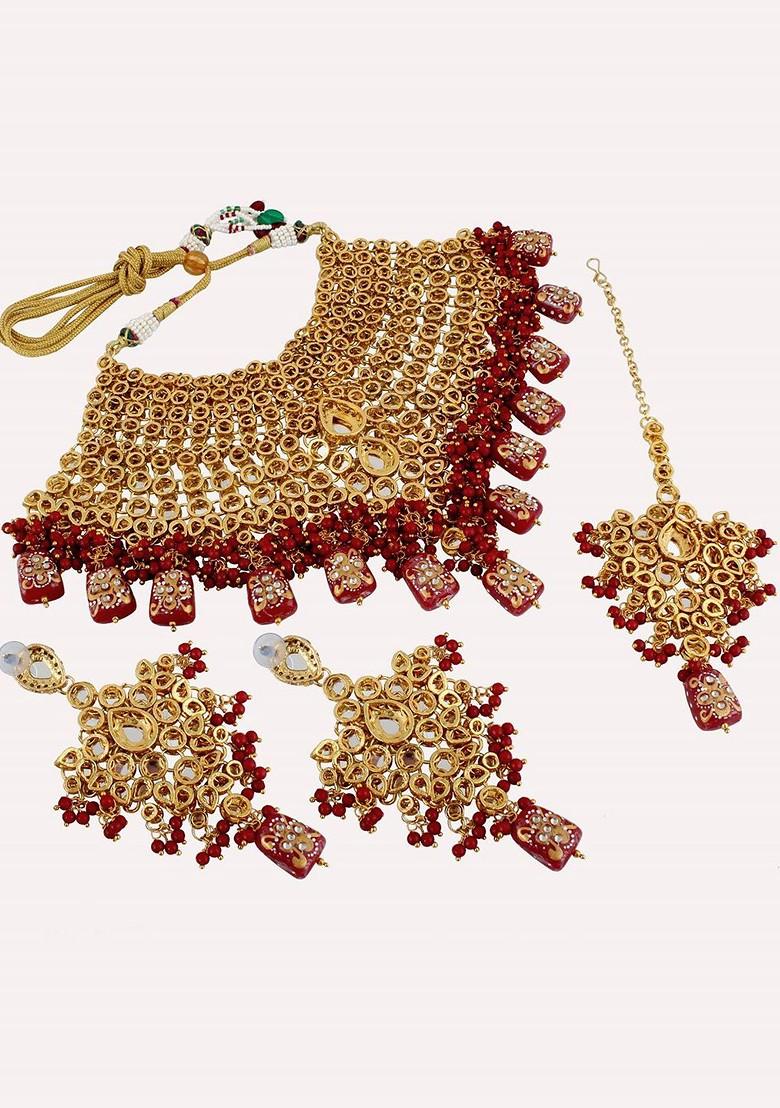 Gold Kundan Gold Plated Necklace Set