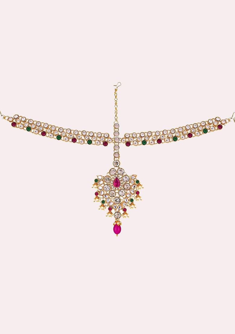 Gold Studs Gold Plated Necklace Set