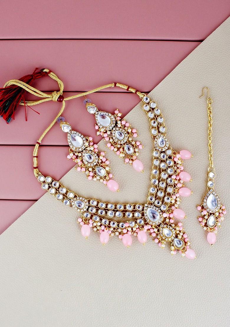 Gold Kundan Gold Plated Necklace Set