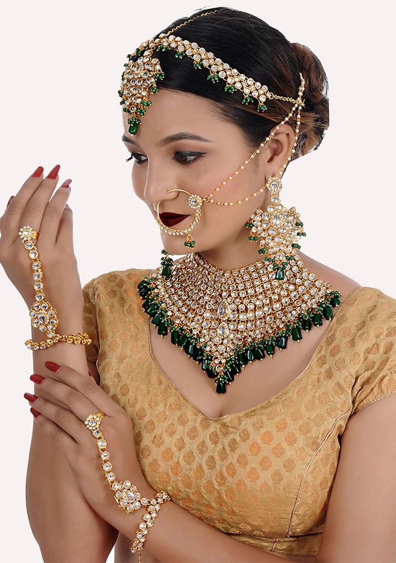 Gold Kundan Gold Plated Necklace Set