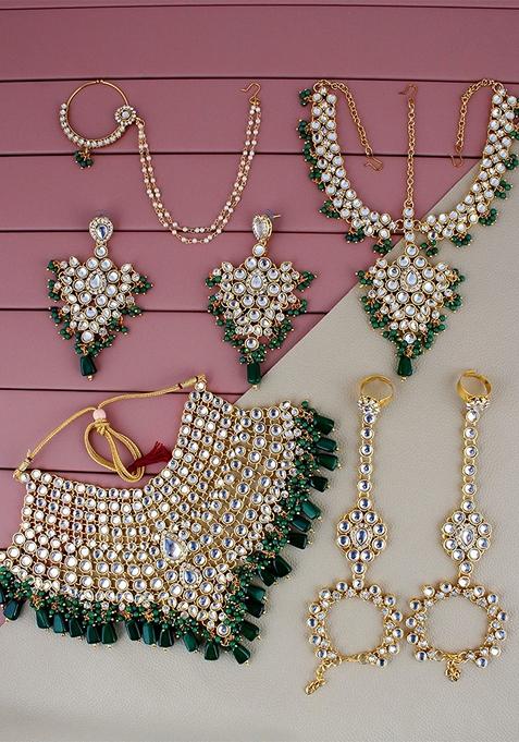 Gold Kundan Gold Plated Necklace Set