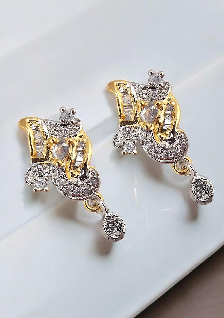 Gold American Diamond Gold Plated Necklace Set