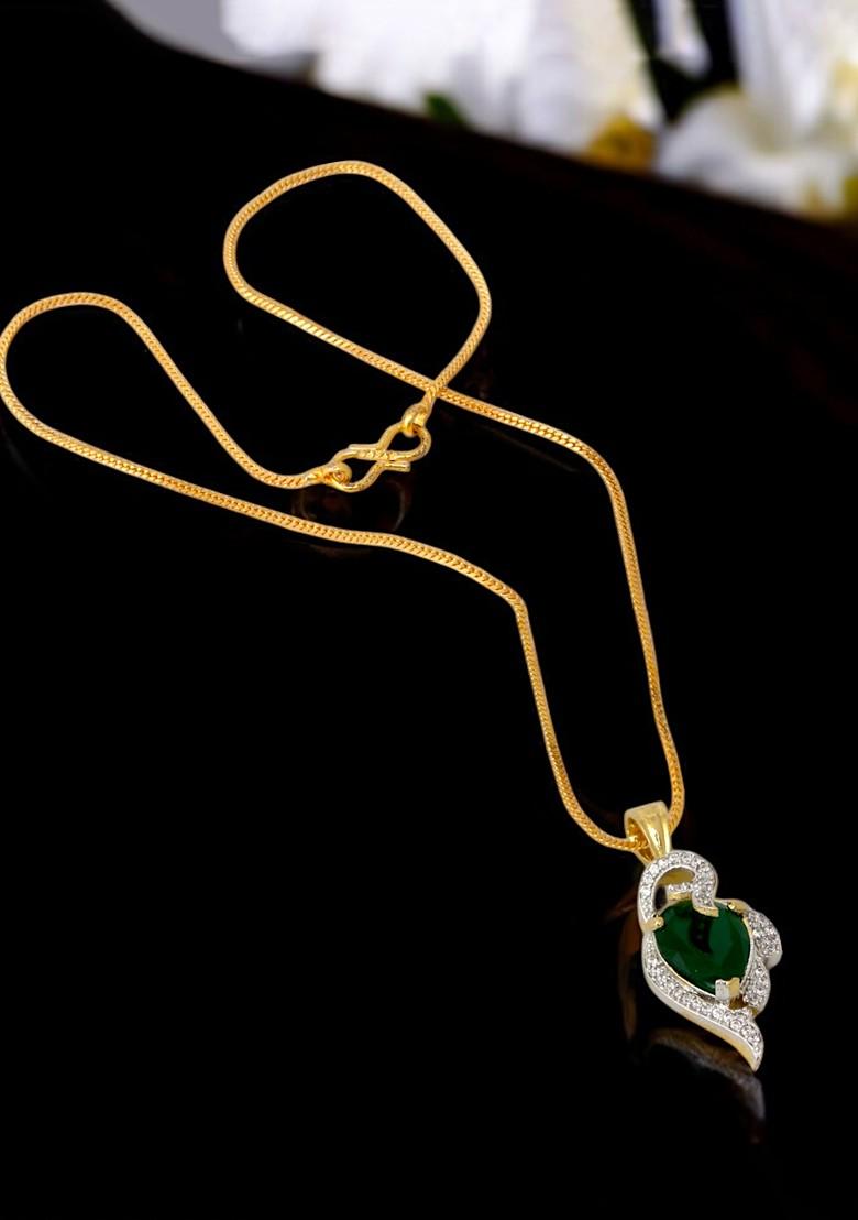 Gold Studded Gold Plated Necklace Set