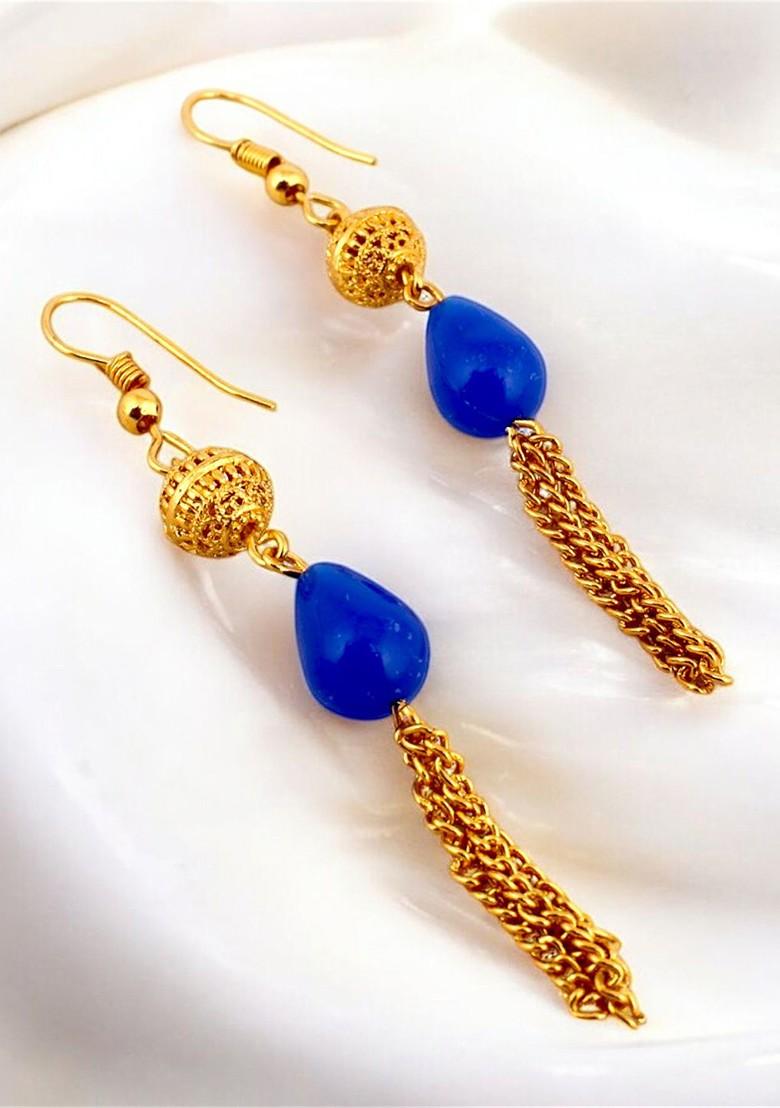 Gold Beaded Gold Plated Necklace Set