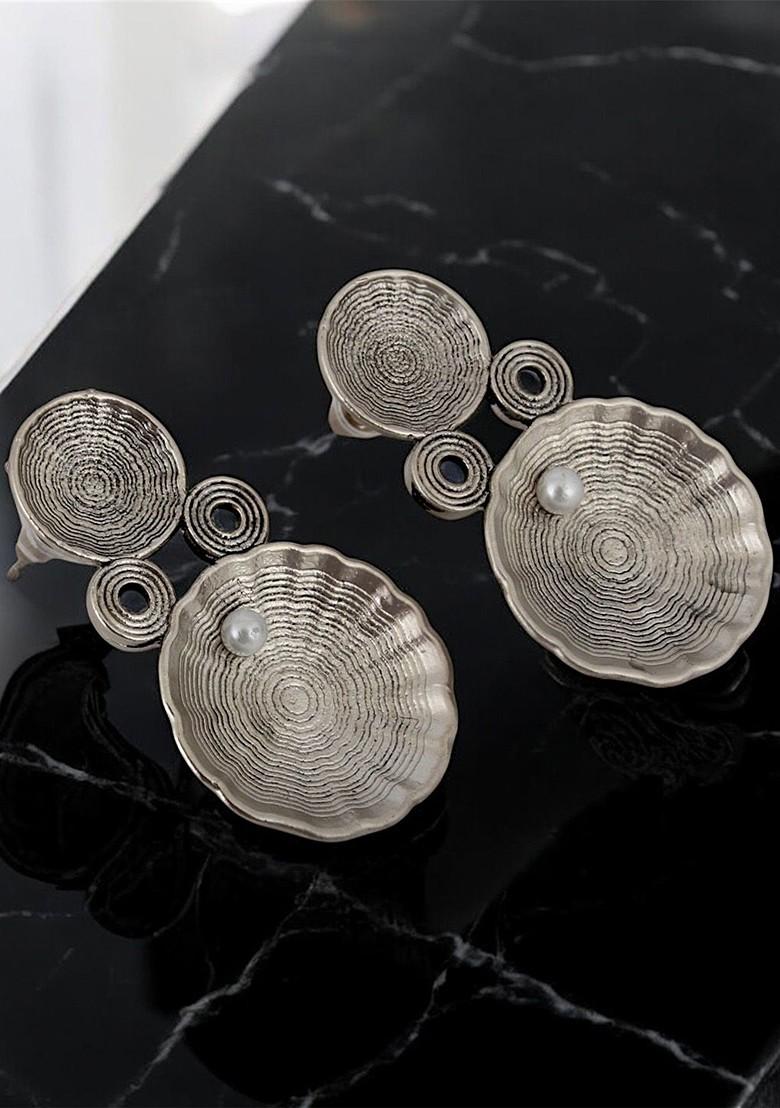 Silver Studs Silver Plated Necklace Set