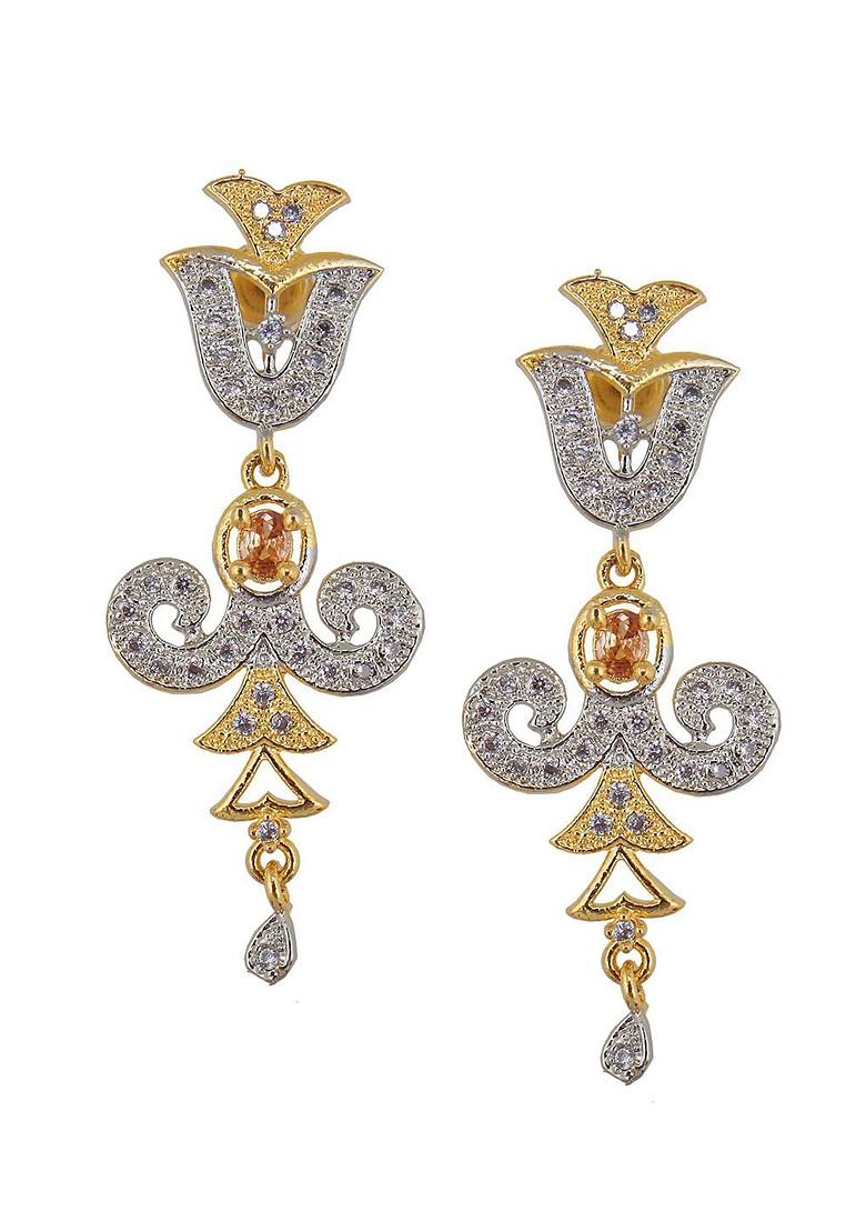 Gold American Diamond Gold Plated Necklace Set