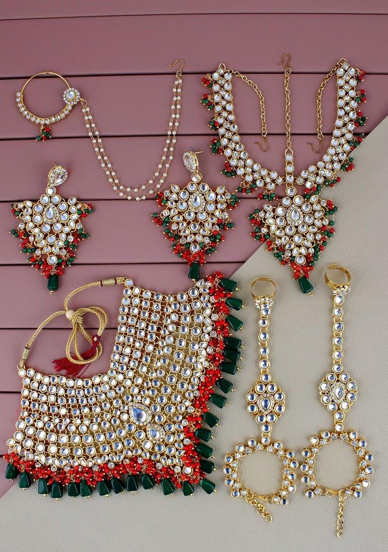 Gold Kundan Gold Plated Necklace Set