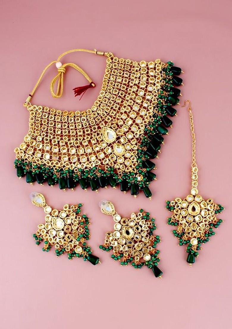Gold Kundan Gold Plated Necklace Set