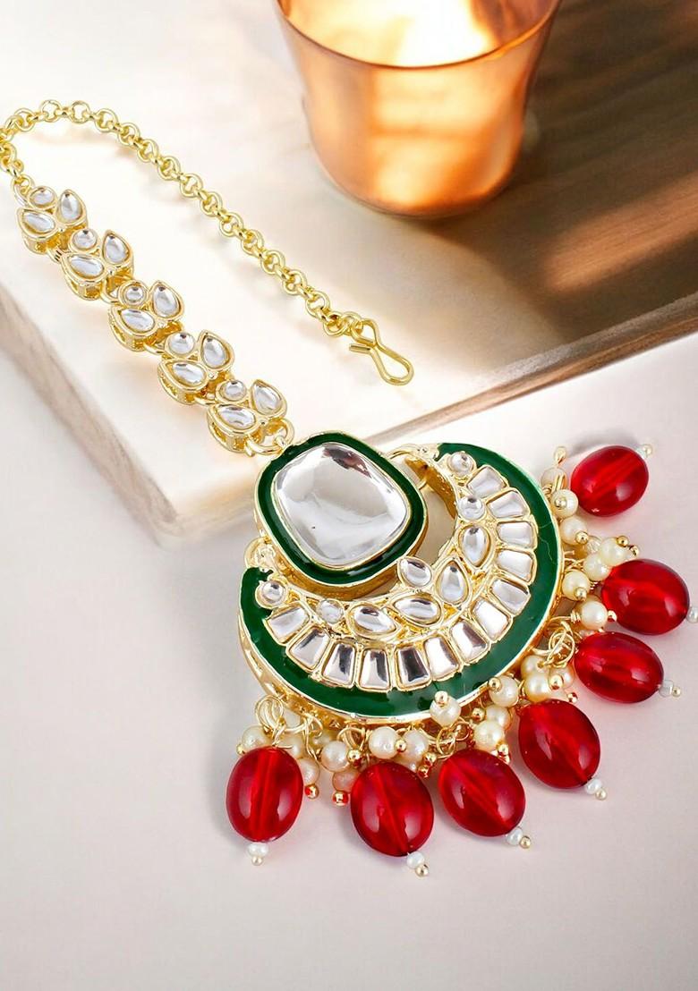 Gold Kundan Gold Plated Necklace Set