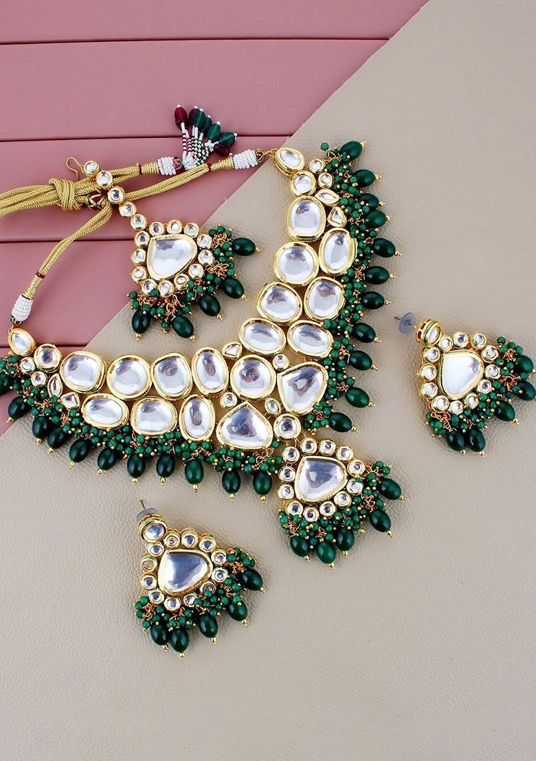 Gold Kundan Gold Plated Necklace Set