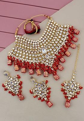 Gold Kundan Gold Plated Necklace Set